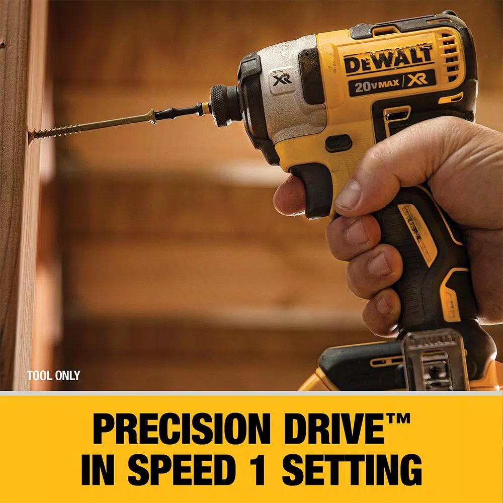 DEWALT 20V MAX XR Brushless 3-Speed 1/4 in. Impact Driver Kit with (2) 5.0 Ah Batteries and Charger