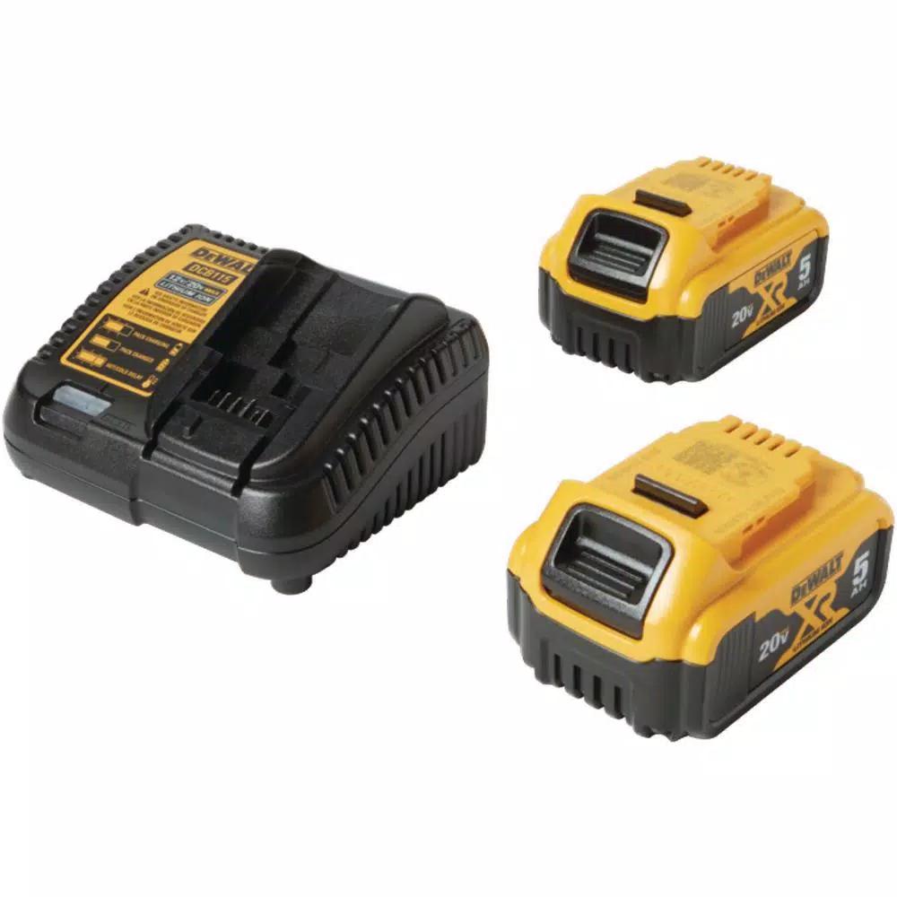 DEWALT 20V MAX XR 4-1/2 in. Brushless Cordless Angle Grinder Kit with (2) 5.0 Ah Batteries & Charger
