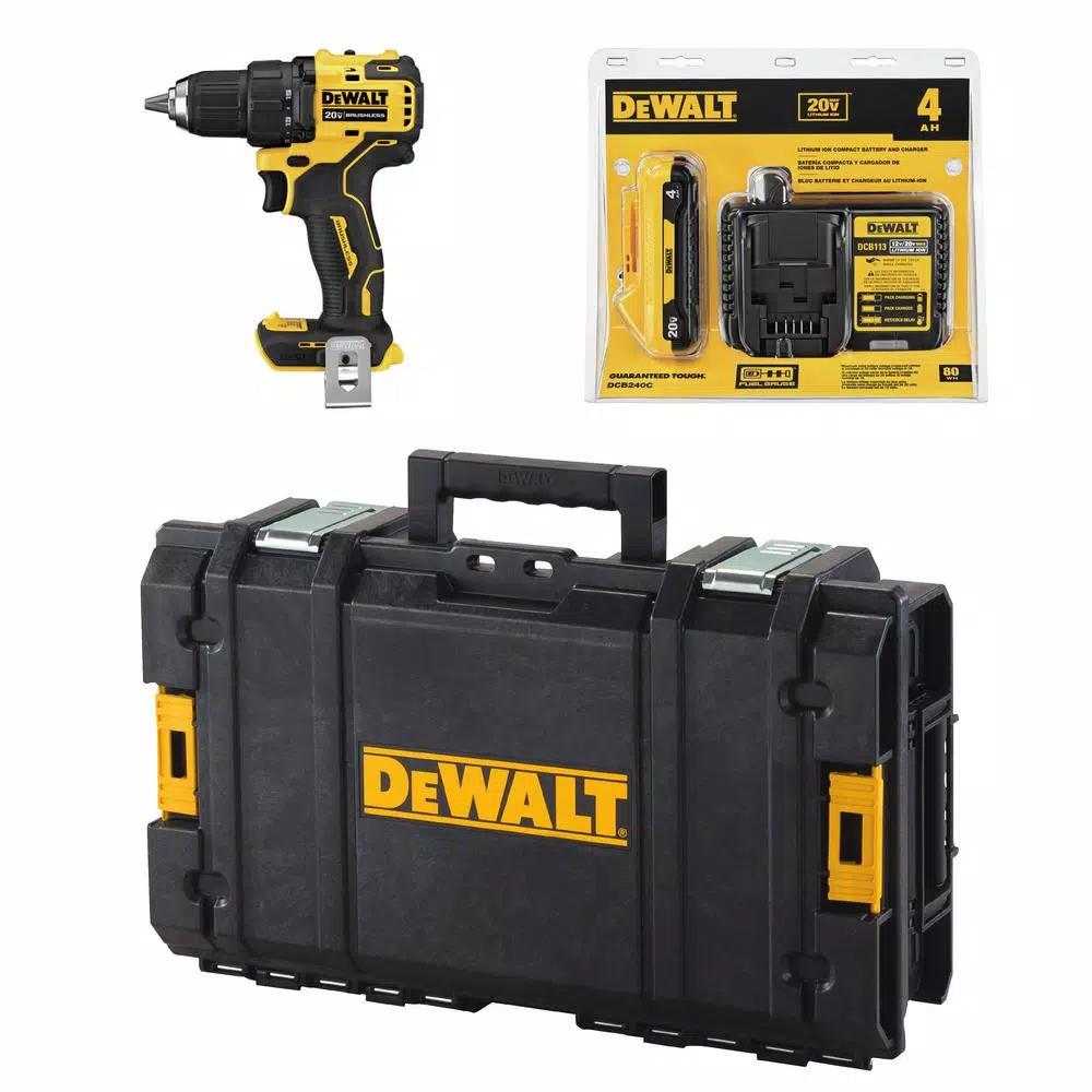 DEWALT 20V MAX ATOMIC Brushless Drill/Driver & Oscillating Multi-Tool Kit with 4 Ah Battery & Charger