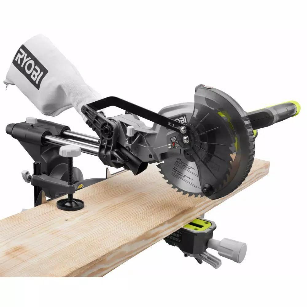 RYOBI 18V ONE+ 7-1/4 in. Sliding Compound Miter Saw, Cordless