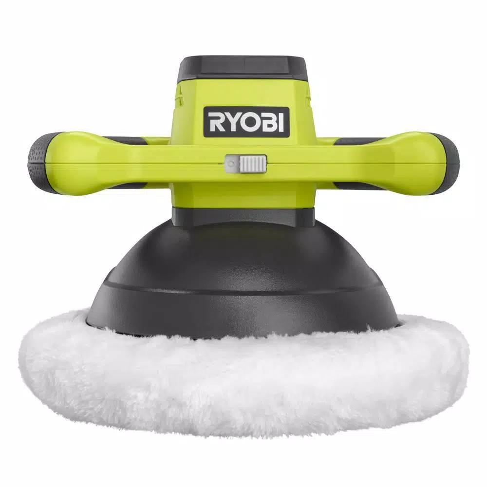 RYOBI 18V ONE+ 10 in. Cordless Orbital Buffer with 4 Buffing Bonnet Set