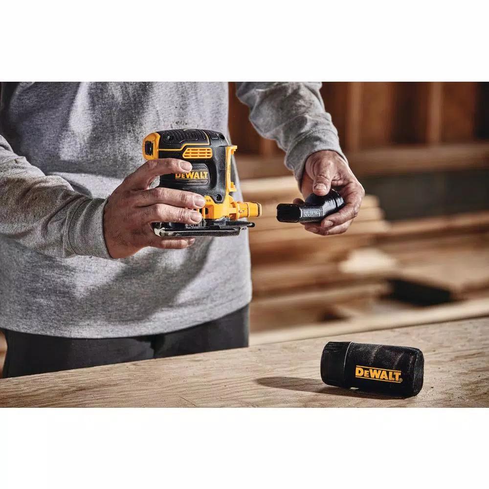 DEWALT 20V MAX XR Brushless 1/4 Sheet Variable Speed Cordless Sander with 3.0 Ah Battery