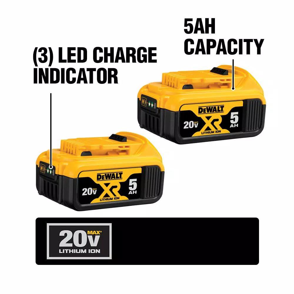 DEWALT 20V MAX XR Brushless Cordless Drywall Screwgun Kit with (2) 5.0 Ah Batteries & Charger