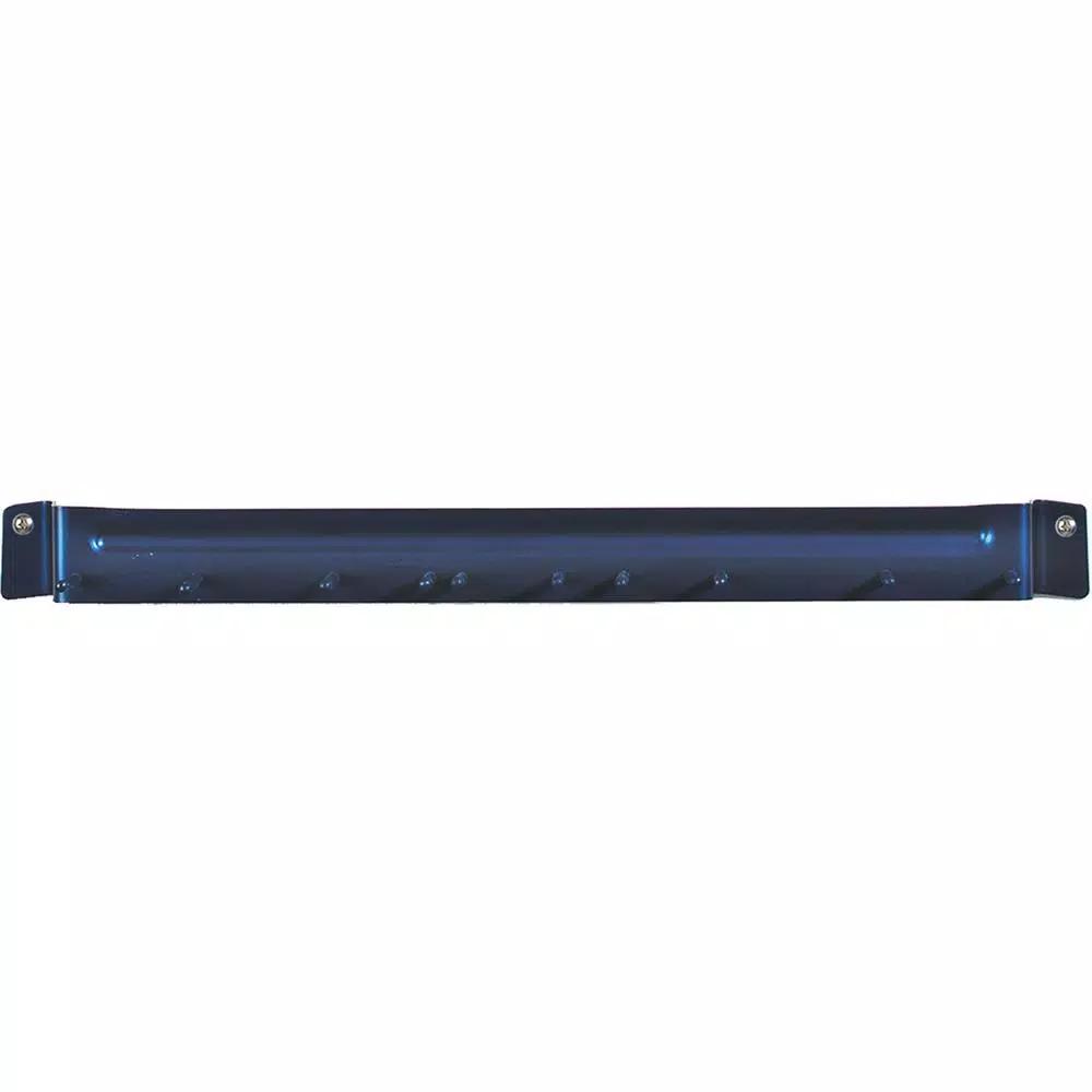 Carlisle 17 in. Aluminum Brush Rack, Blue (Case of 12) - Heavy Duty Broom and Mop Holder