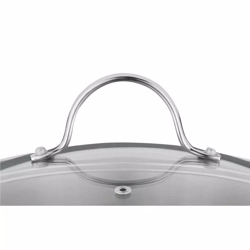 BergHOFF Essentials Comfort 3.3 qt. Round Stainless Steel Casserole Dish with Glass Lid