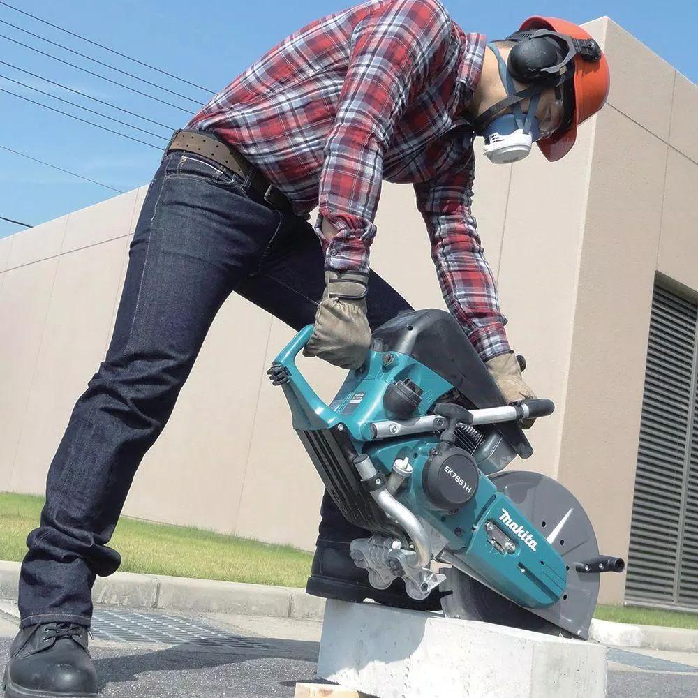 Makita 14 in. 76cc 4-Stroke Gas Power Cutter with Bonus 14 in. Segmented Rim Diamond Blade