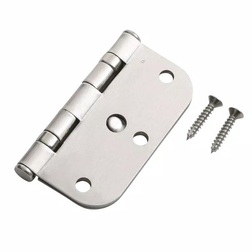 Everbilt 3-1/2 in. Satin Nickel Ball Bearing Door Hinge 3-Pack