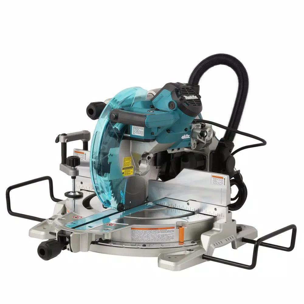 Makita 10 in. Dual Bevel Sliding Compound Miter Saw with Laser & Bonus 16-Gauge Finish Nailer