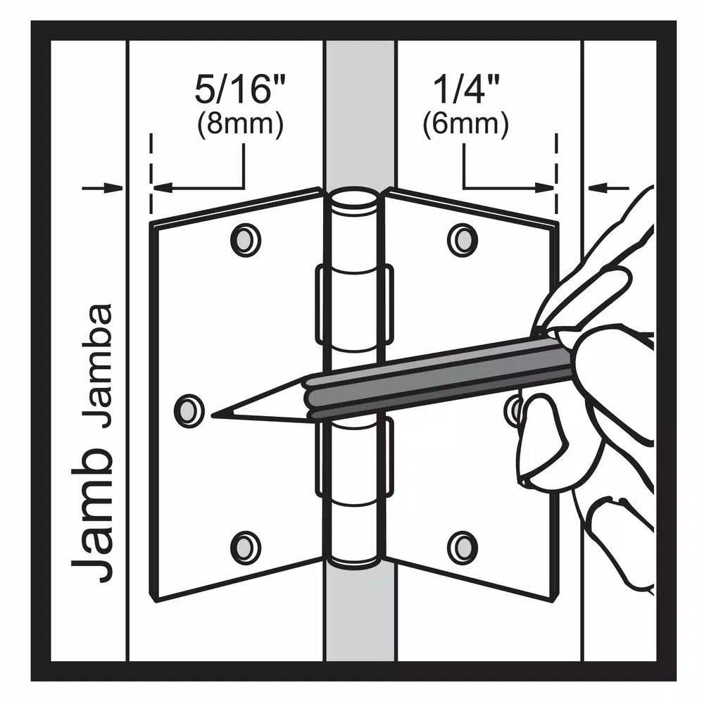 Everbilt 3-1/2 in. x 5/8 in. Radius Oil-Rubbed Bronze Smooth Action Steel Door Hinge
