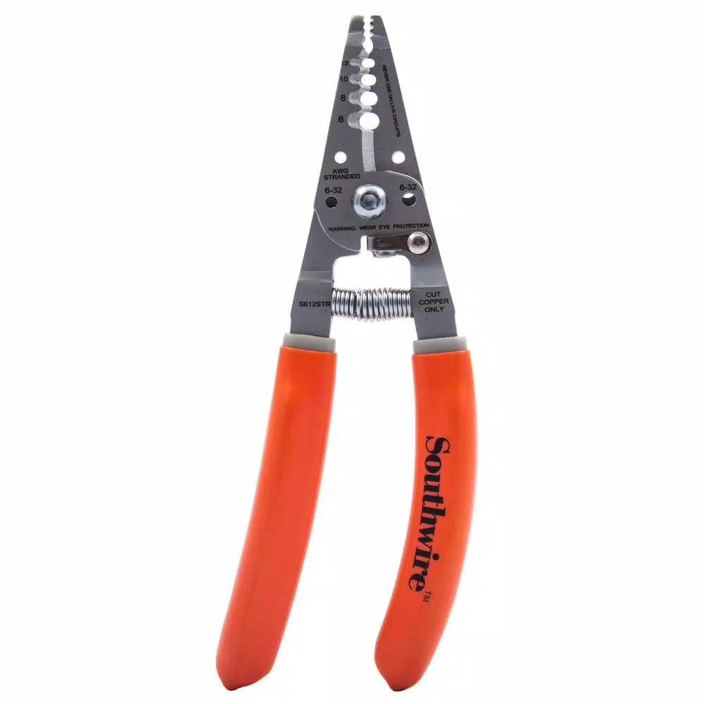 Southwire 6-12 AWG Ergo Wire Stripper, Stainless Steel with Comfort Grip