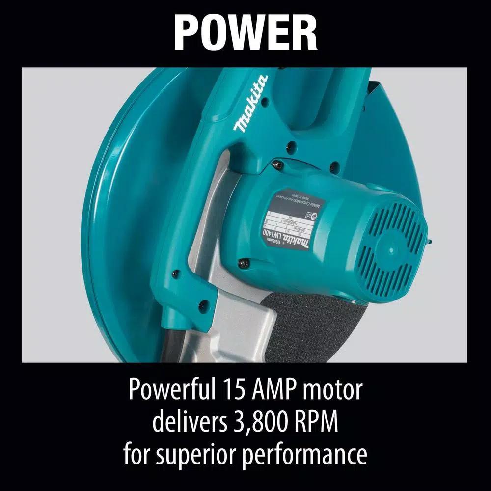 Makita 14 in. Cut-Off Saw, 15 Amp, Tool-Less Wheel Change, LW1400