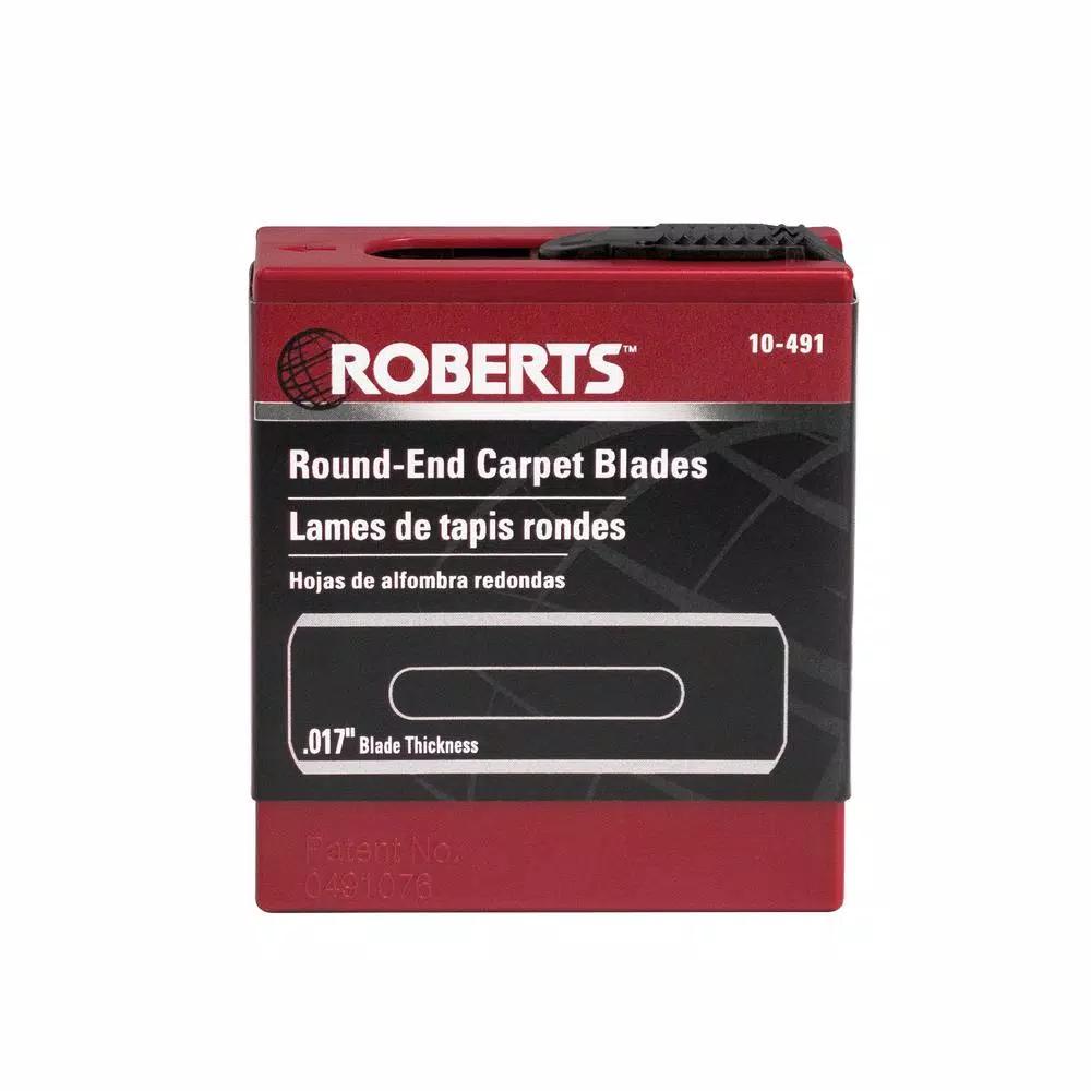 ROBERTS Carbon Steel Round-End Carpet Blades with Quick Dispenser and Storage (100-Pack)