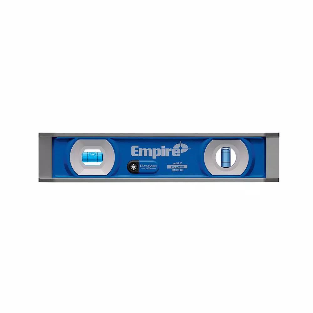 Empire e75 Series 48 in. Aluminum Box Level and EM95 UltraView LED 9 in. Torpedo Level Set
