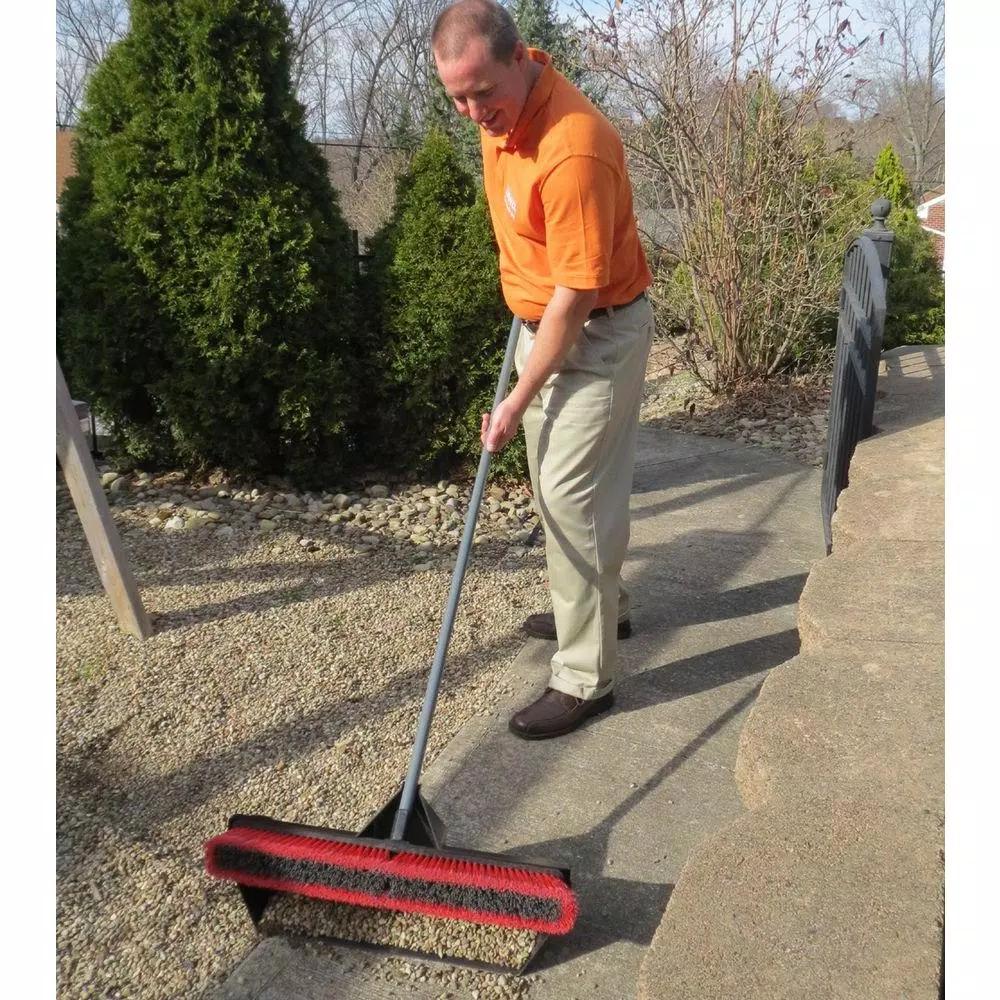 Brovel 2-in-1 Broom Shovel Dust Pan, Attaches to 24 in. Push Brooms