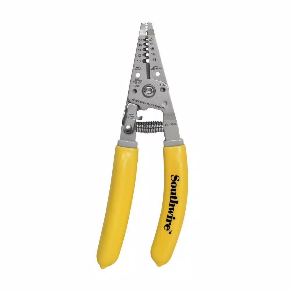 Southwire Ergo S1018SOL Wire Stripper 10-18 AWG, Stainless Steel Shear Blades