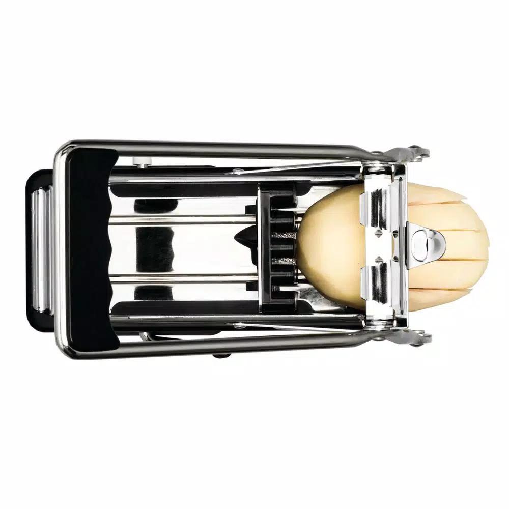 Starfrit Stainless Steel Fry Cutter, Manual Potato Slicer with Suction Base