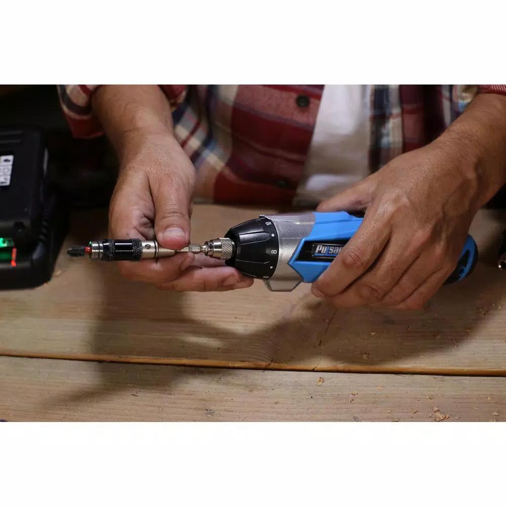 Pulsar PT28136 3.6V Cordless Electric Screwdriver with 1/4 in. Hex Chuck and LED Spotlight