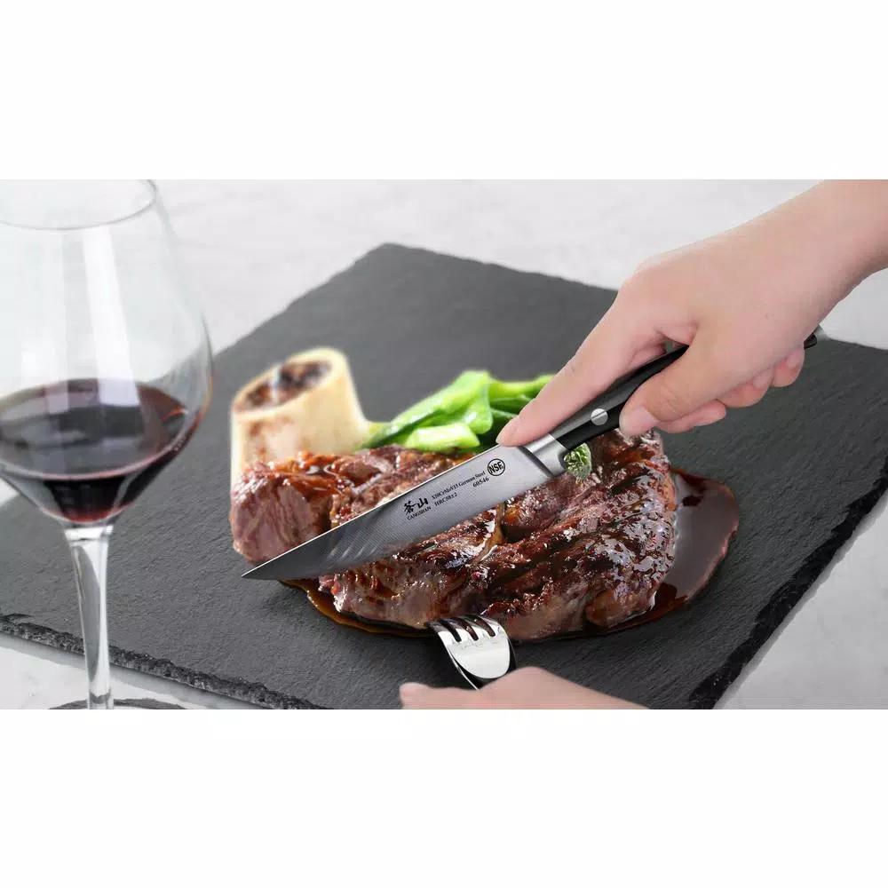 Cangshan S Series 5 in. German Steel Forged Serrated Steak Knife Set, 4-Piece