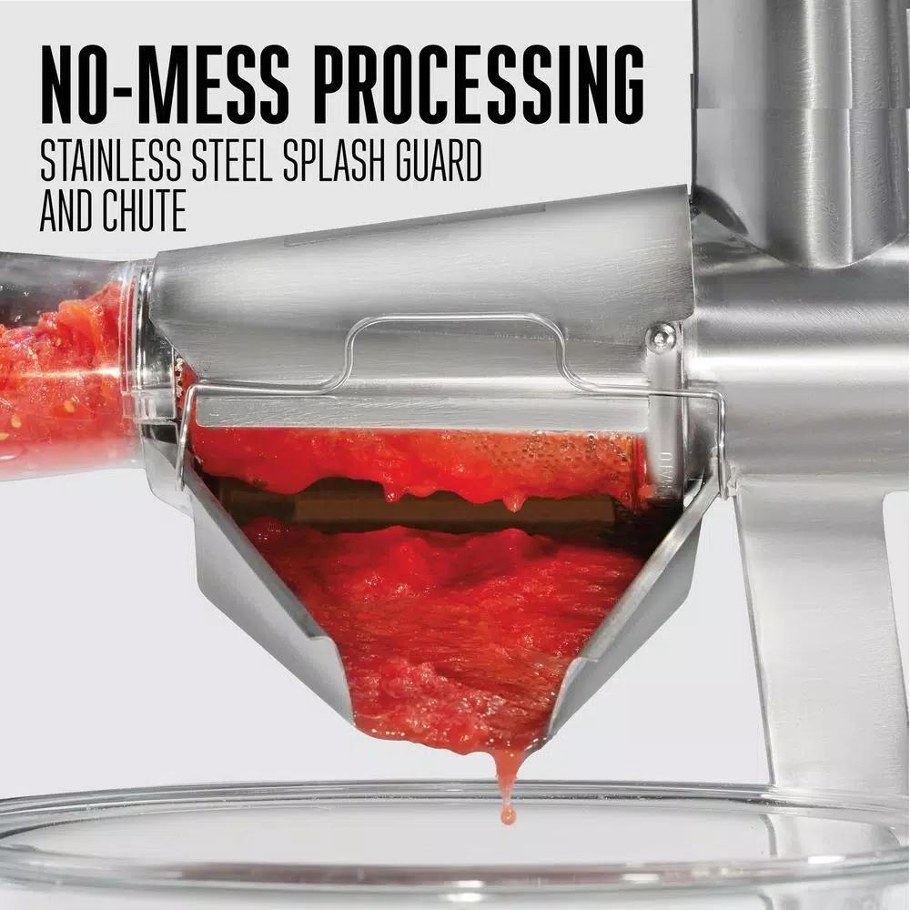 Weston Stainless Steel Food Mill and Fruit Strainer with 1-Gallon Hopper
