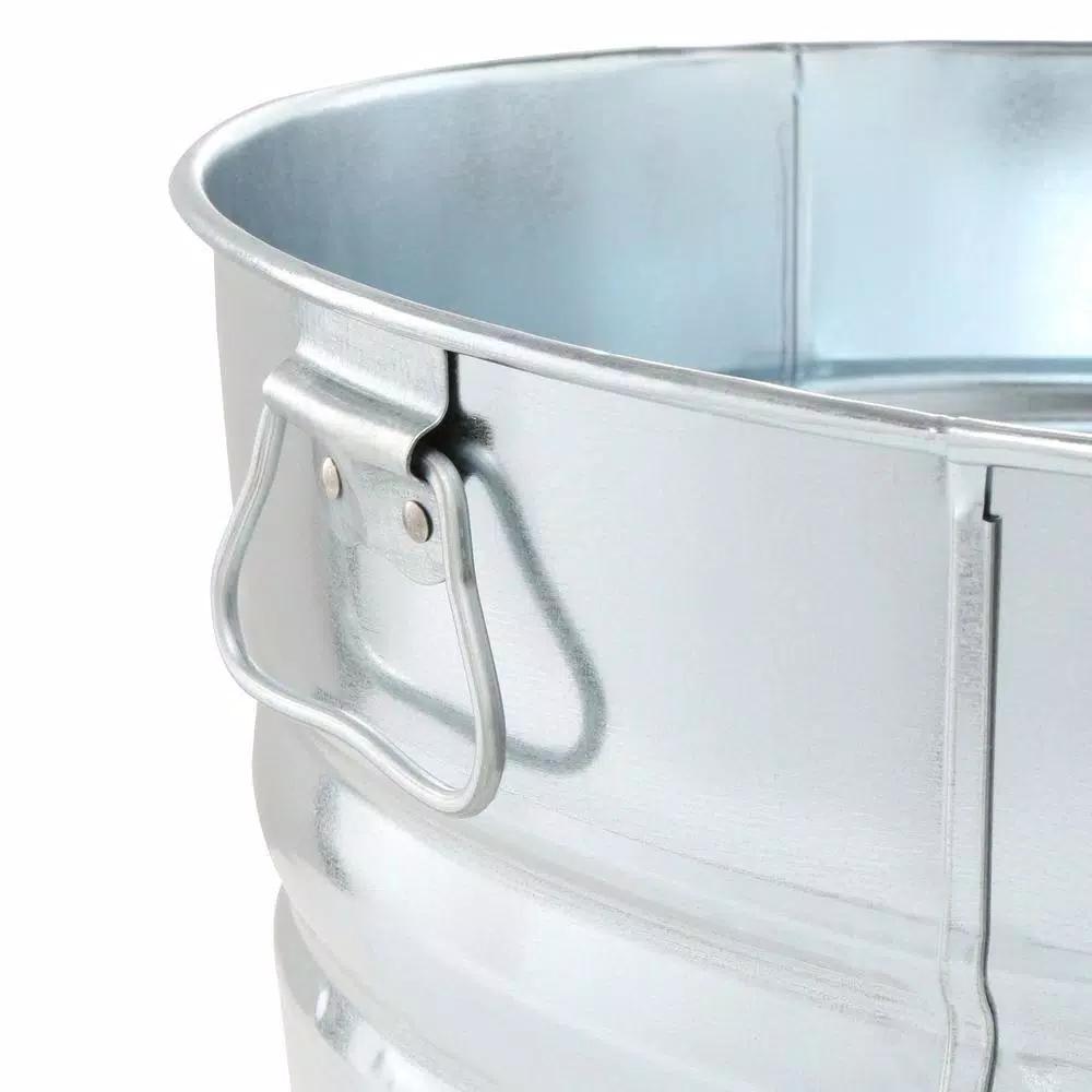 Behrens 15 Gal. Galvanized Steel Round Utility Tub, Multi-Purpose Wash Tub & Planter