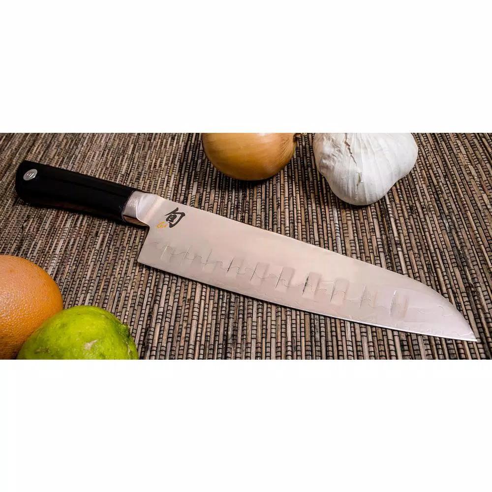 Shun Sora 7 in. Hollow Ground Santoku Knife, VG10 San Mai Composite Blade, Handcrafted in Japan