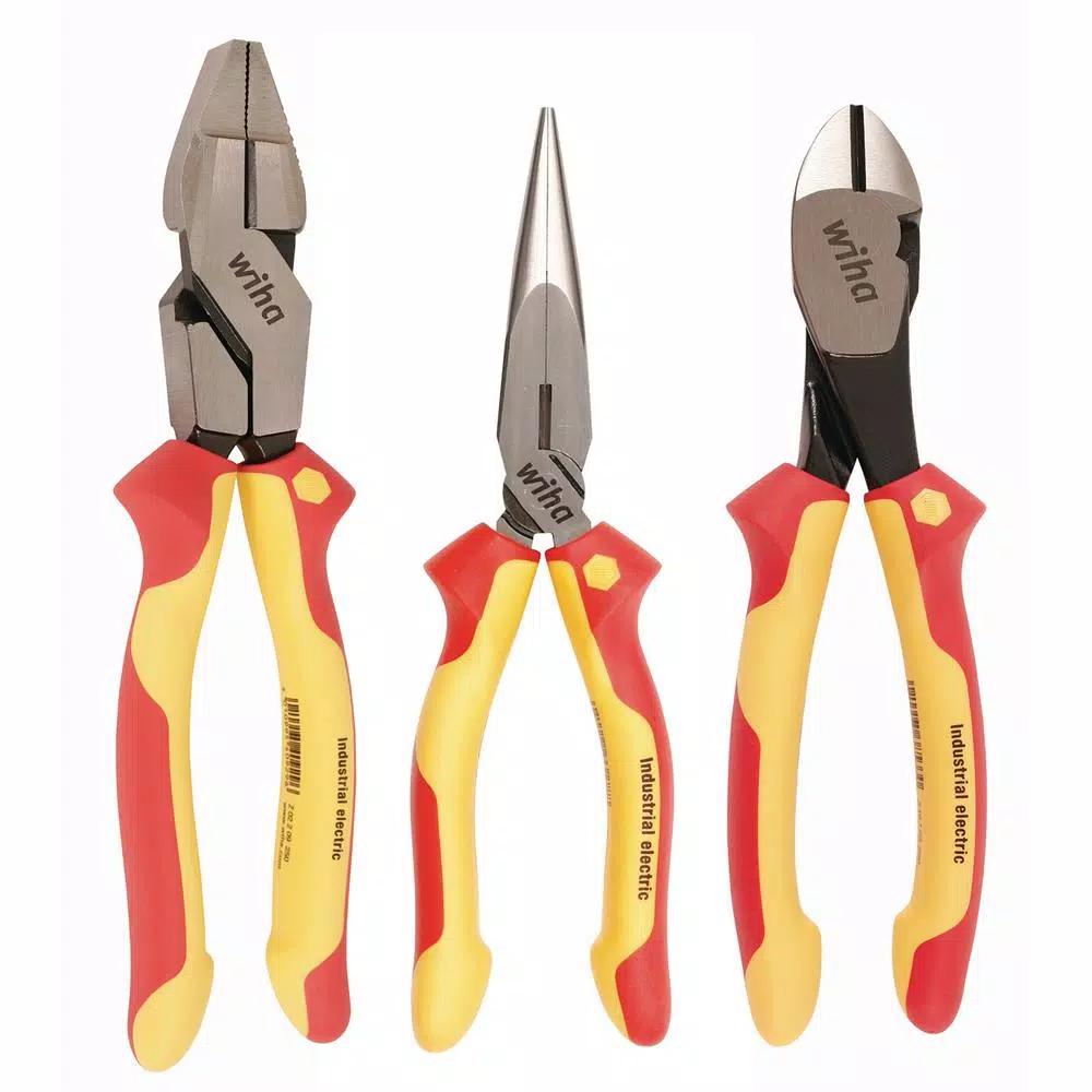Wiha 3-Piece Insulated Pliers and Cutters Set, 1000V VDE Certified