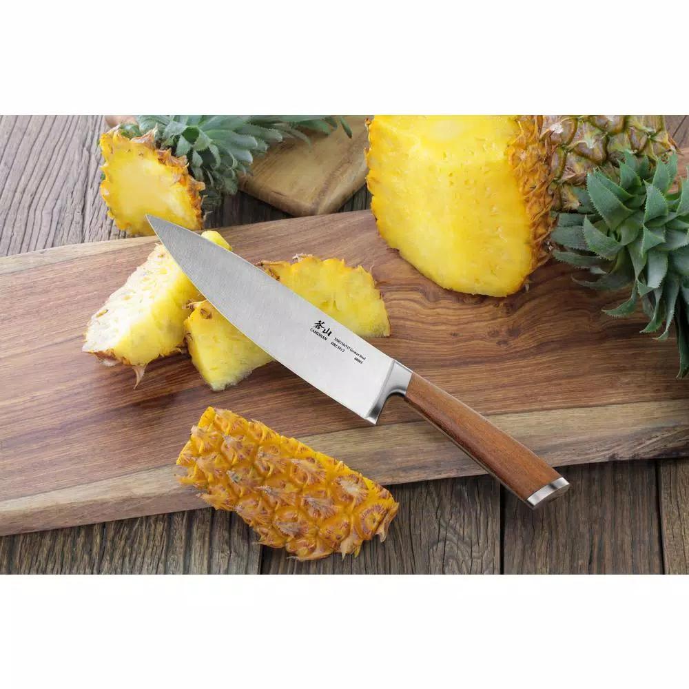 Cangshan H1 Series 8 in. German Steel Forged Chef Knife with Teak Wood Handle