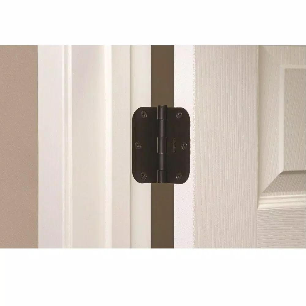 Everbilt 3-1/2 in. x 5/8 in. Radius Oil-Rubbed Bronze Smooth Action Steel Door Hinge