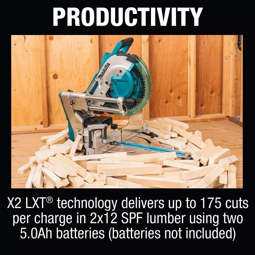 Makita 18V X2 LXT 12 in. Brushless Dual-Bevel Sliding Compound Miter Saw Kit with Bonus 18V LXT Jigsaw