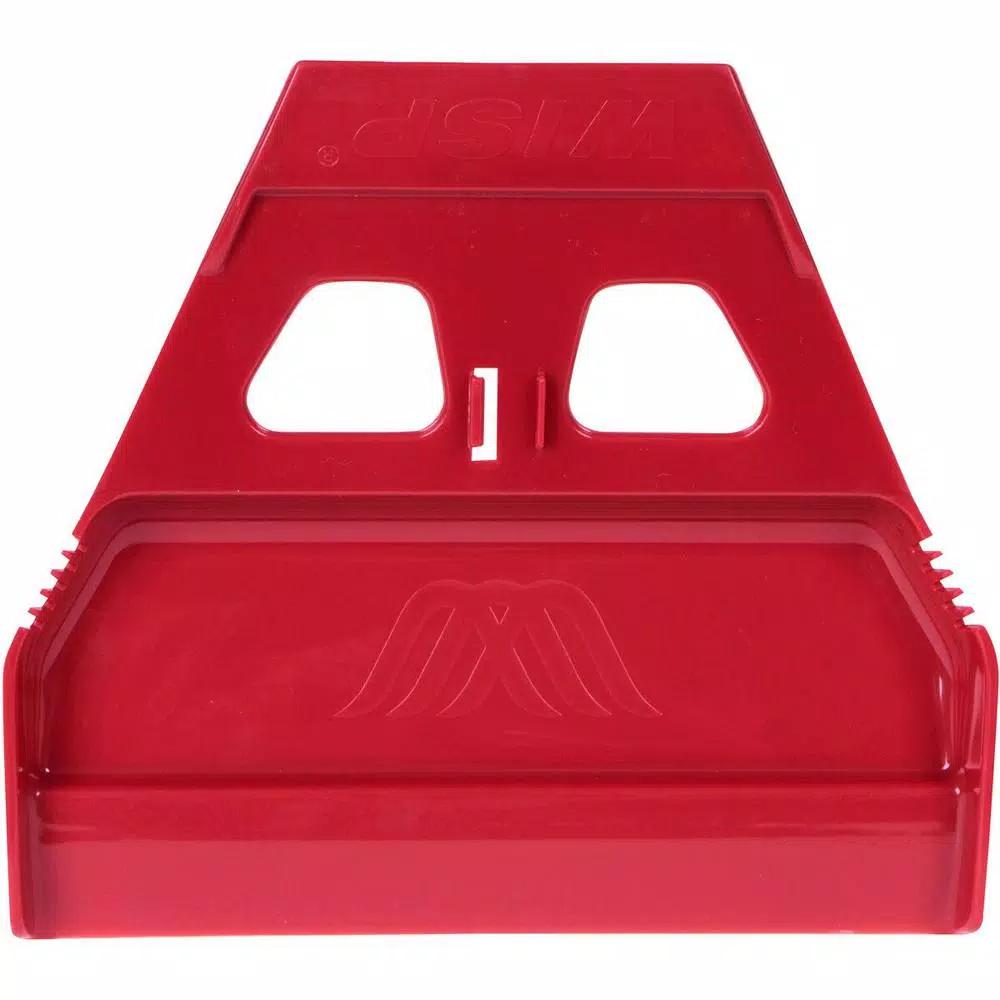 WISP miniWISP 6 in. Red Whisk Broom and 7 in. Dustpan Set with Electrostatic Bristle Seal Technology