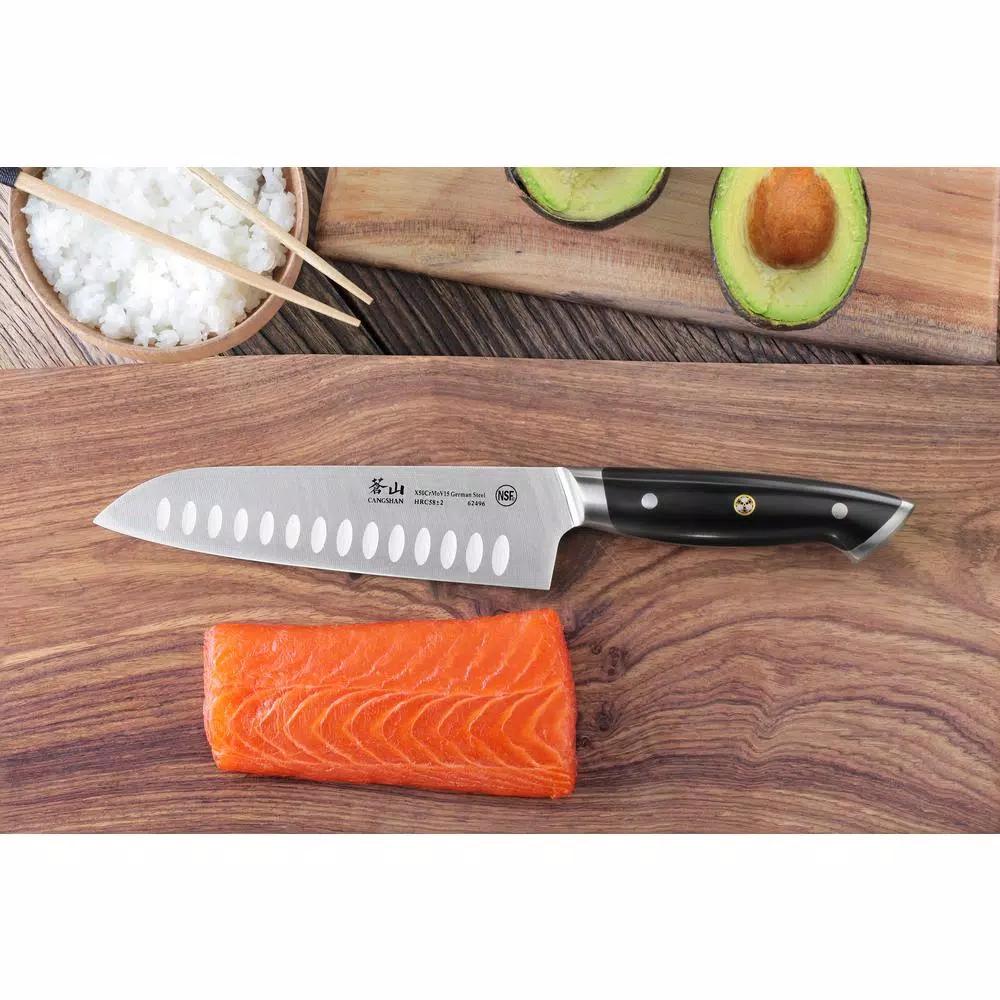 Cangshan Z Series 7 in. Santoku Knife - Forged German Stainless Steel with Ergonomic Handle