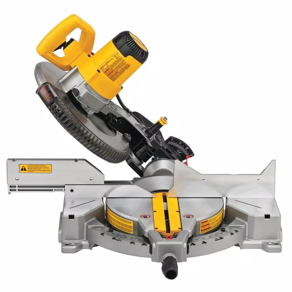 DEWALT 12 in. 15 Amp Corded Single Bevel Compound Miter Saw with Heavy-Duty Work Stand