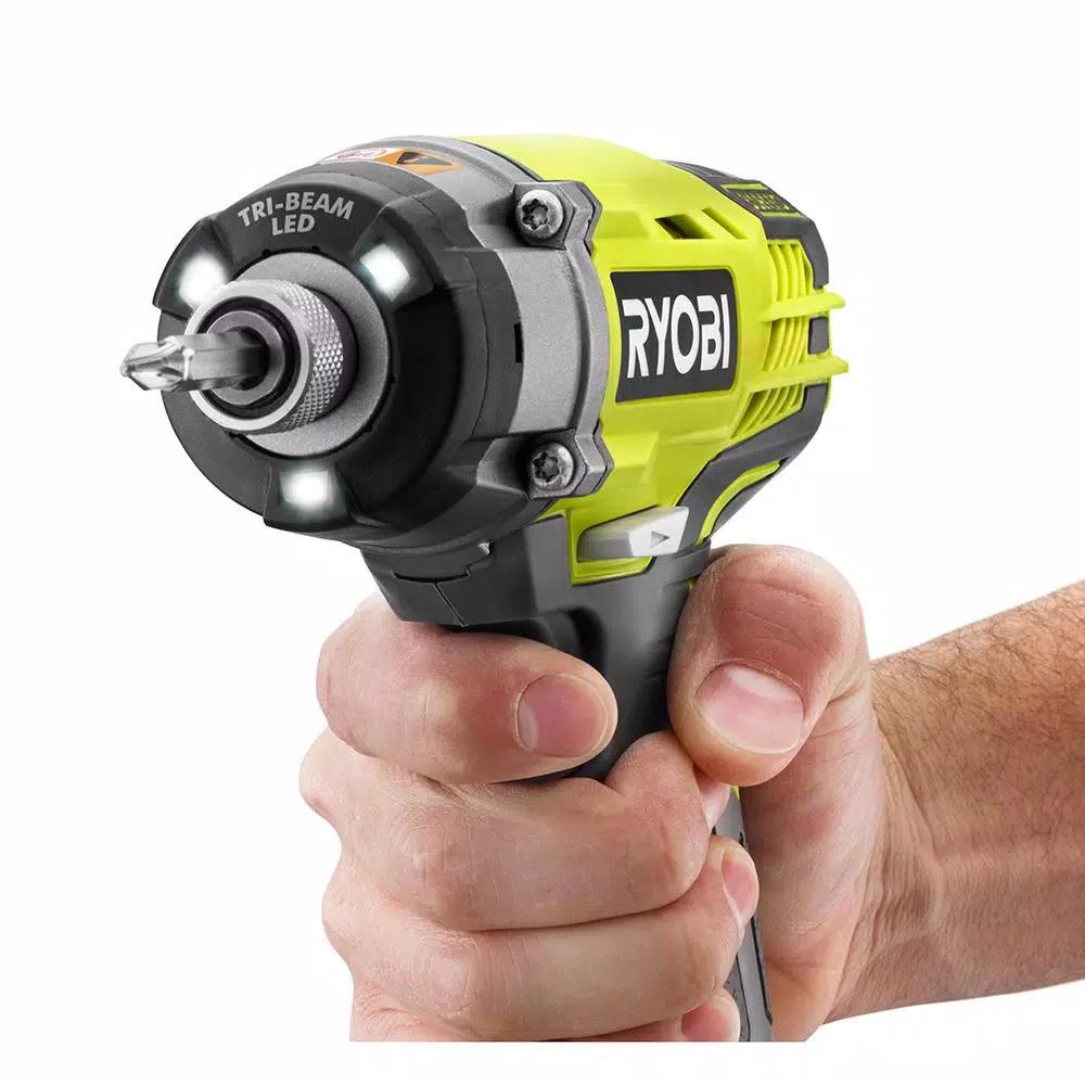 RYOBI 18V ONE+ Cordless 3-Speed 1/4 in. Hex Impact Driver with 1.5 Ah Battery