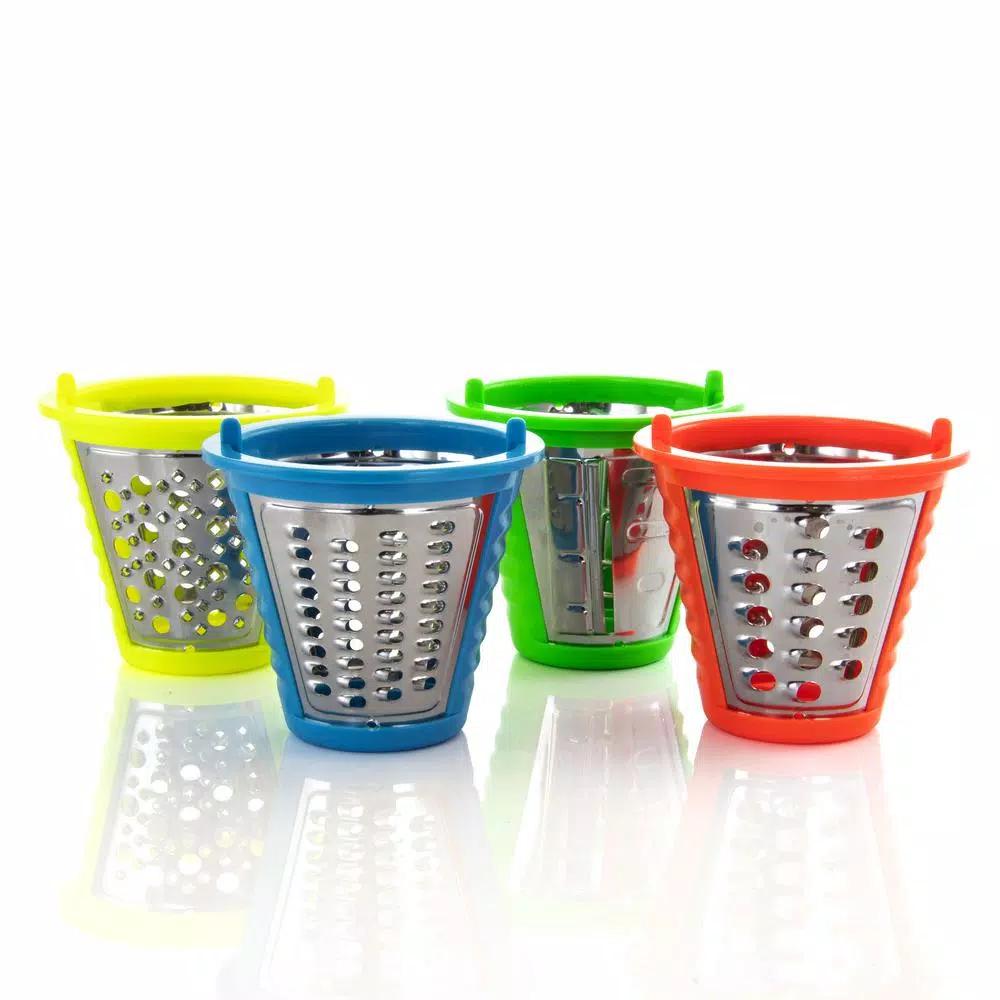 MegaChef Stainless Steel Electric Salad Maker 4-in-1 Slicer, Shredder, Chopper and Shooter