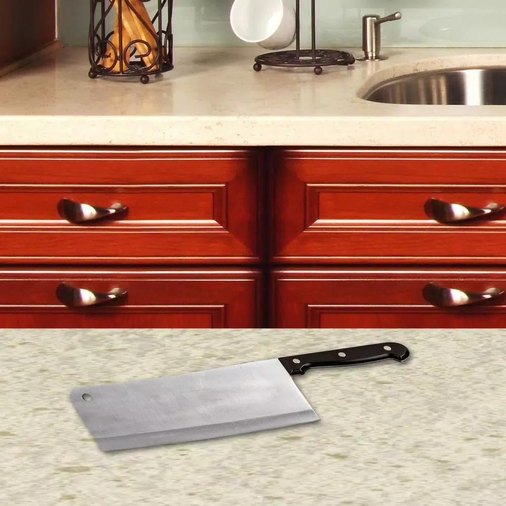Home Basics 9 in. Stainless Steel Chinese Cleaver with Non-Slip Handle
