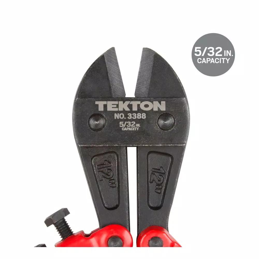 TEKTON 12 in. Bolt Cutter with Compound Action and Hardened Alloy Steel Jaws