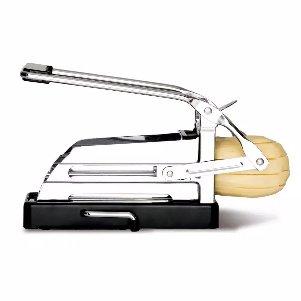 Starfrit Stainless Steel Fry Cutter, Manual Potato Slicer with Suction Base