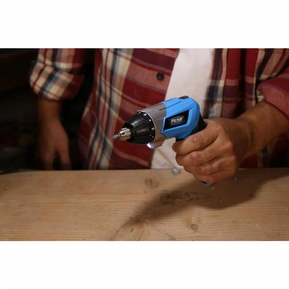 Pulsar PT28136 3.6V Cordless Electric Screwdriver with 1/4 in. Hex Chuck and LED Spotlight
