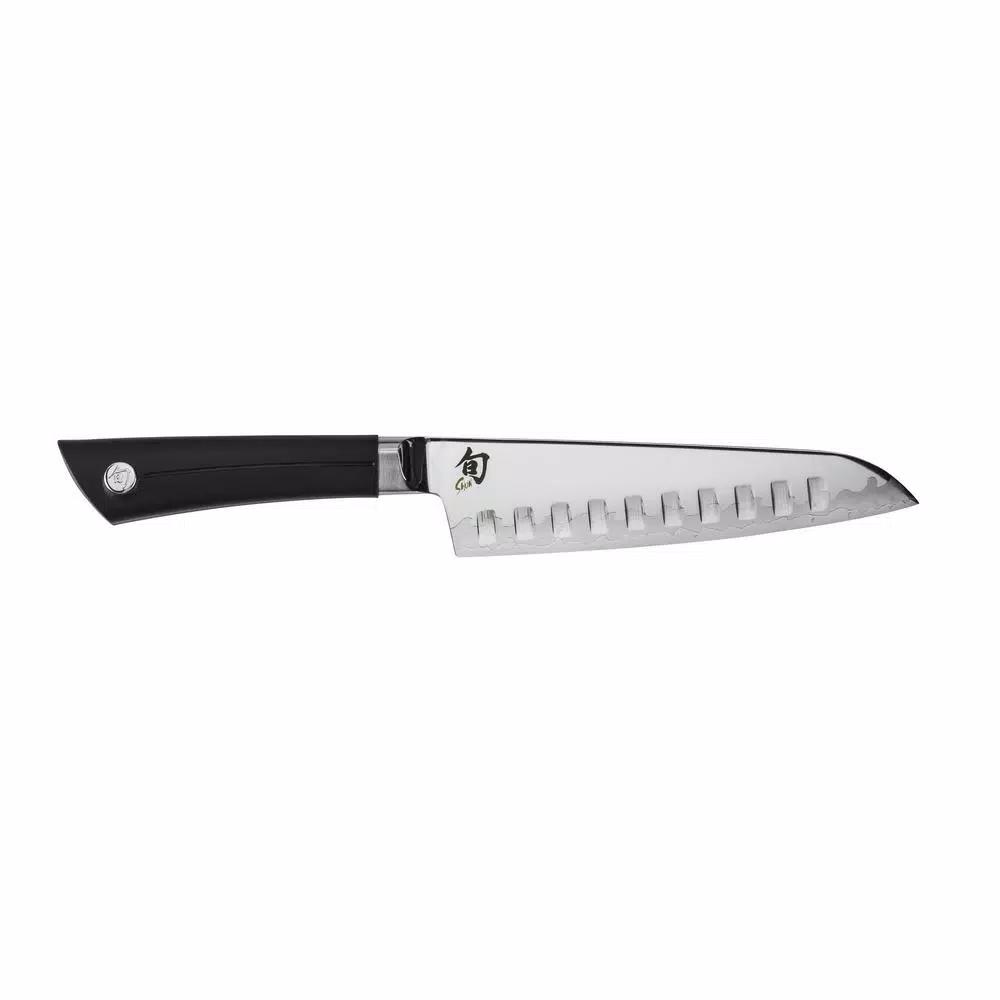Shun Sora 7 in. Hollow Ground Santoku Knife, VG10 San Mai Composite Blade, Handcrafted in Japan