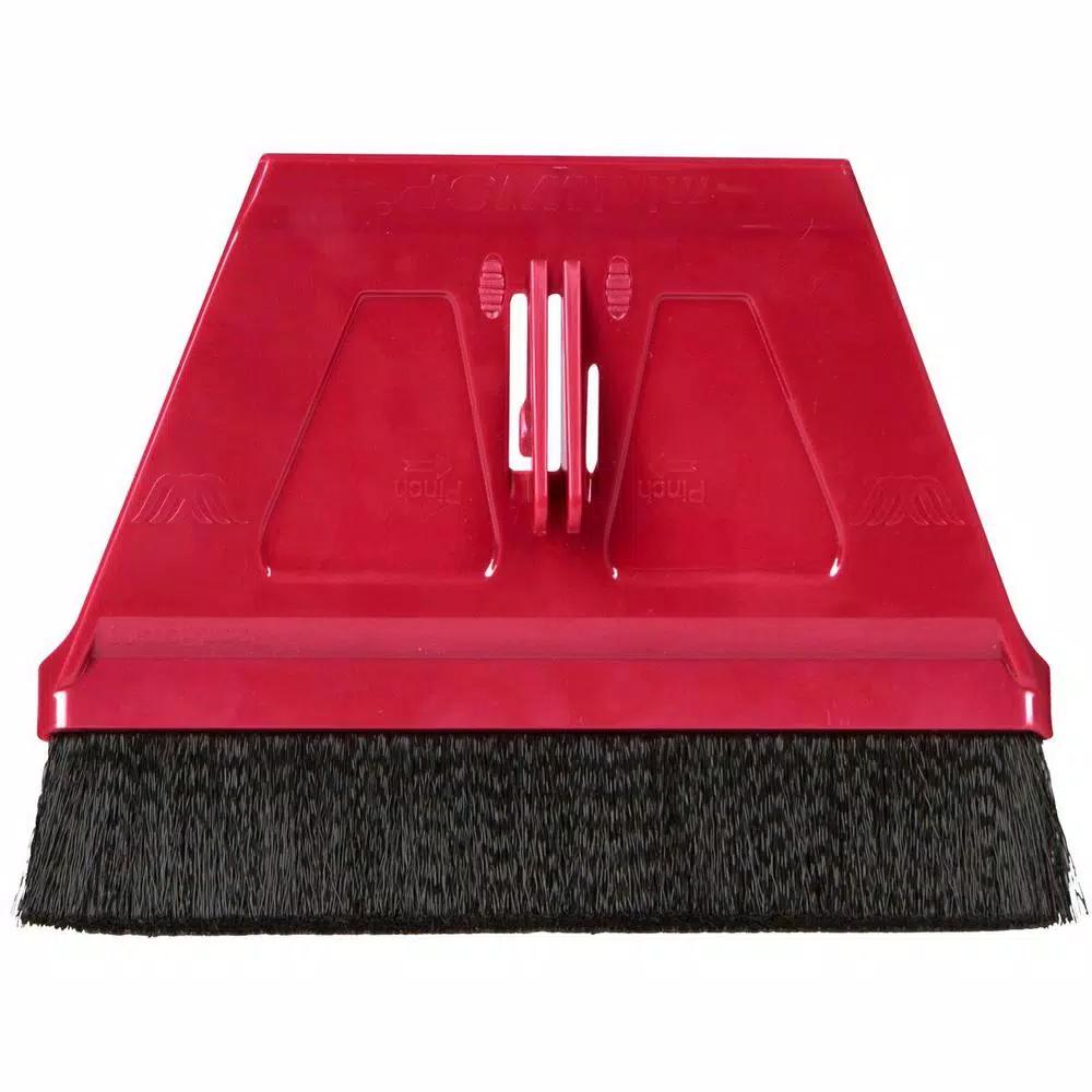 WISP miniWISP 6 in. Red Whisk Broom and 7 in. Dustpan Set with Electrostatic Bristle Seal Technology