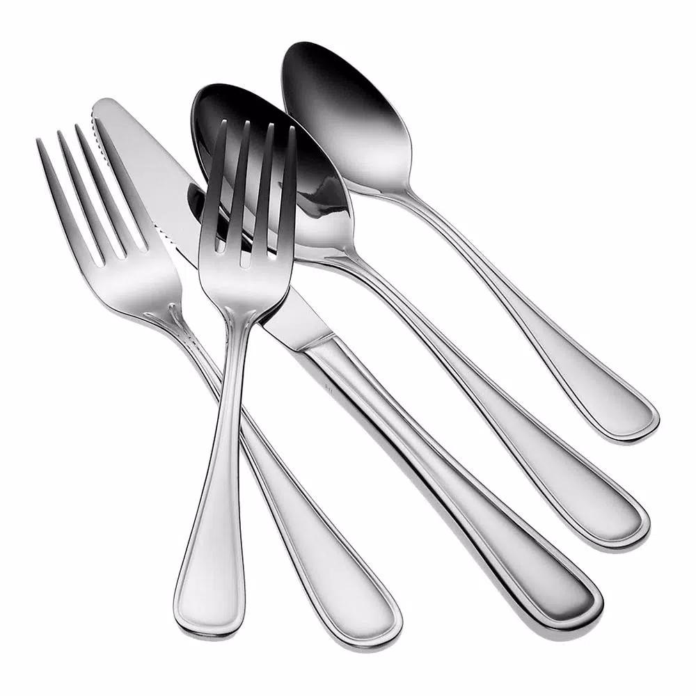 Oneida New Rim 18/10 Stainless Steel Serving Spoons, Silver, Set of 12