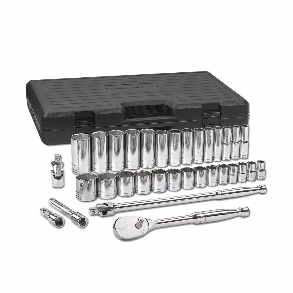 GEARWRENCH 33-Piece 1/2 in. Drive 6-Point SAE Mechanics Tool Set with 84-Tooth Ratchets