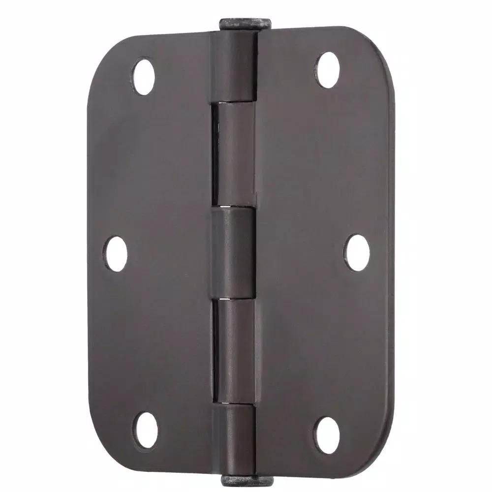 Everbilt 3-1/2 in. x 5/8 in. Radius Oil-Rubbed Bronze Smooth Action Steel Door Hinge