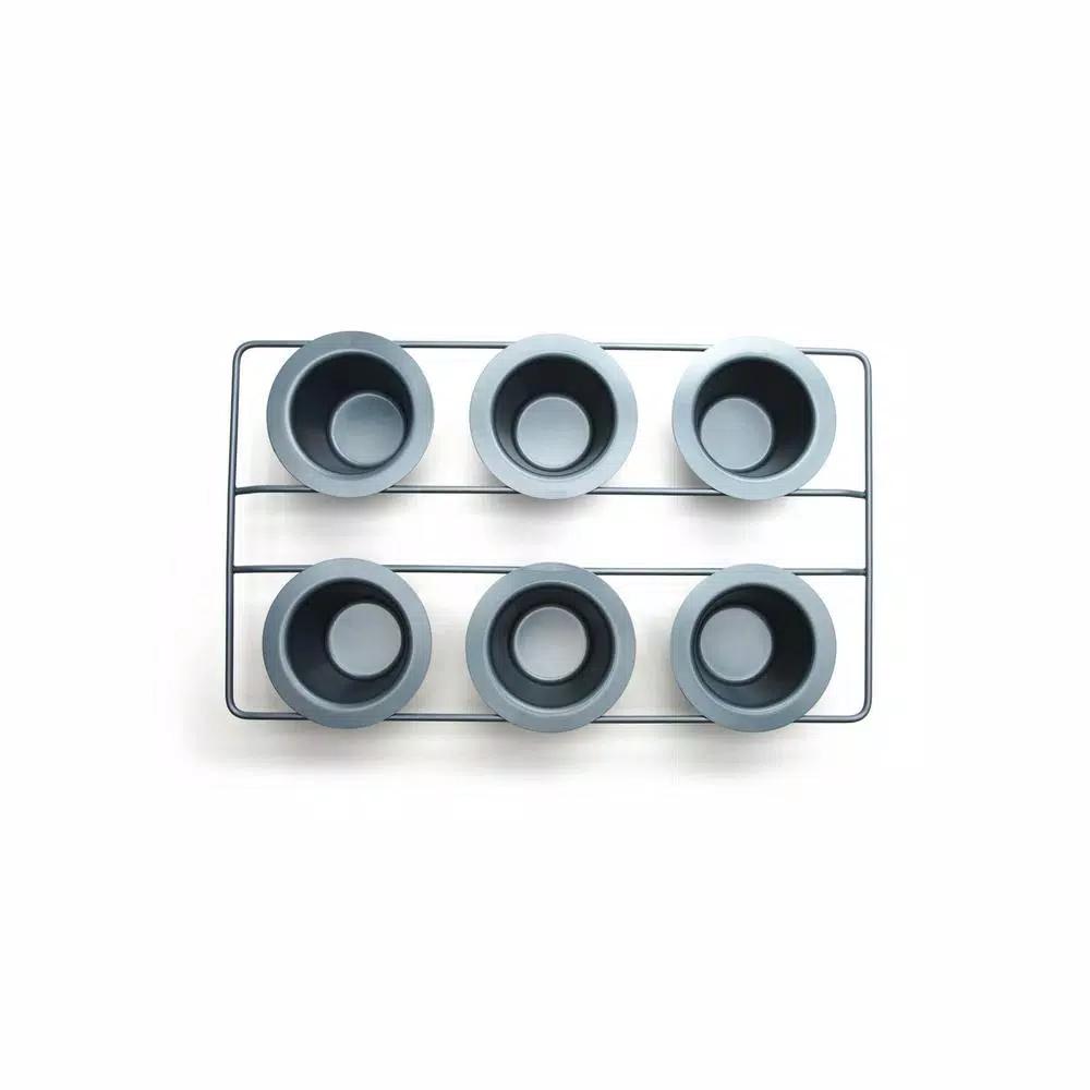 Fox Run Popover Pan Set of 6, Non-Stick Heavy Gauge Carbon Steel Bakeware
