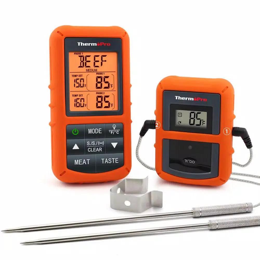 ThermoPro TP20 Wireless Digital Meat Thermometer with Dual Probes for BBQ Smoker Grill and Oven