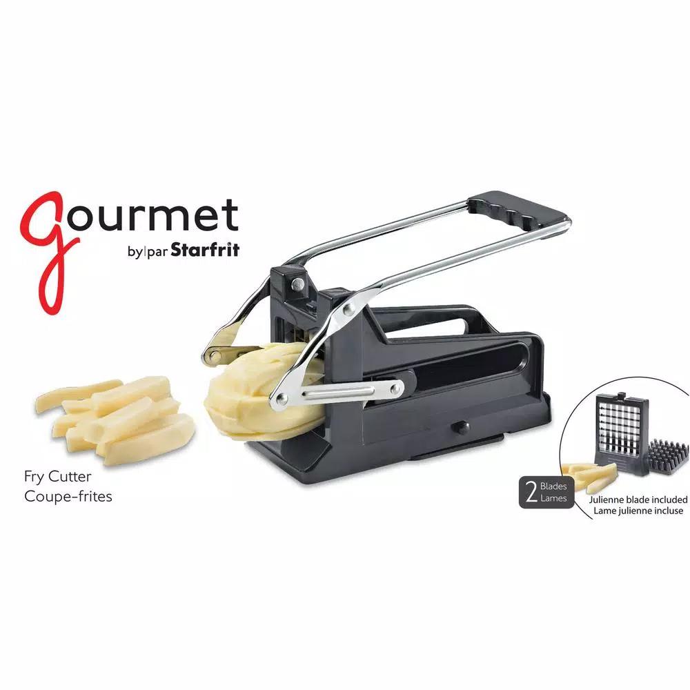 Starfrit Gourmet Fry Cutter with Stainless Steel Blades and Suction Base