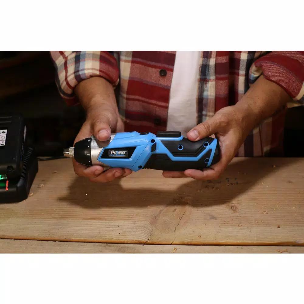 Pulsar PT28136 3.6V Cordless Electric Screwdriver with 1/4 in. Hex Chuck and LED Spotlight