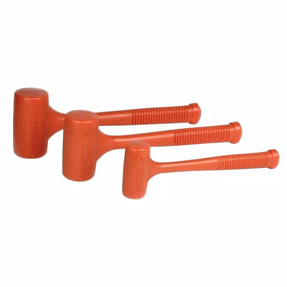 Capri Tools 3-Piece Dead Blow Hammer Set with Steel Shot and Polyurethane Heads