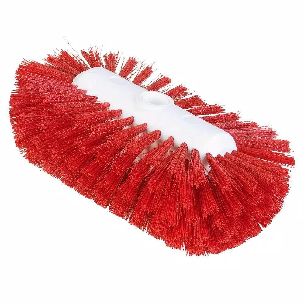 Carlisle Sparta Spectrum Red Tank and Kettle Scrub Brush with Polyester Bristles, 5.5 x 9 in. (Case of 12)