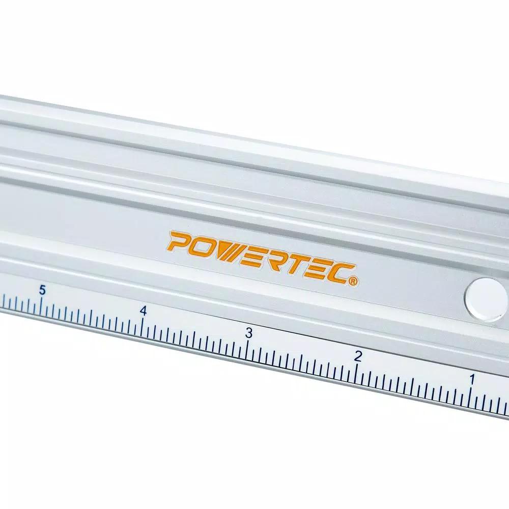 POWERTEC 50 in. Anodized Aluminum Straight Edge Ruler, Precision Machined to 0.003 in.